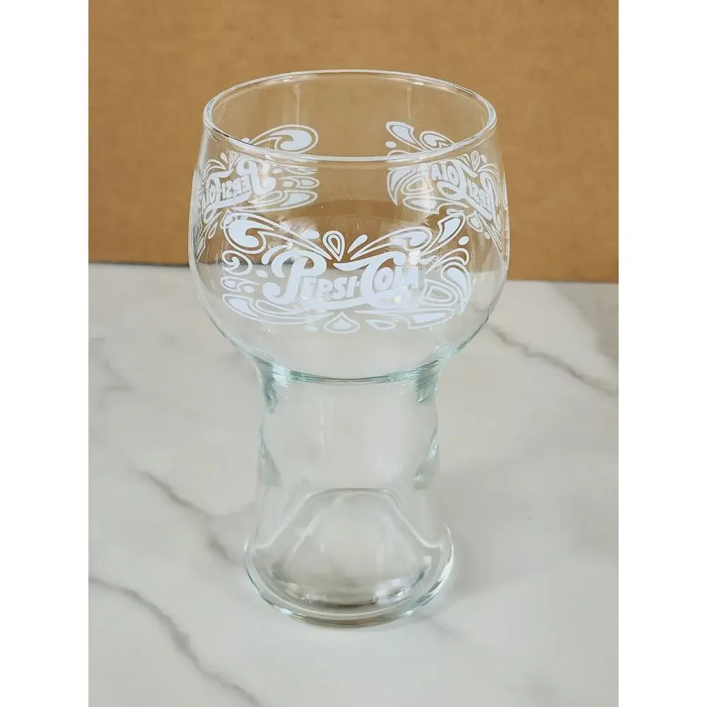 Pepsi Cola Fountain Style Glass 16oz Drinking Retro 70's Soda Glasses 6